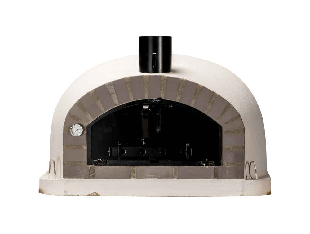 Traditionele zwarte pizza oven